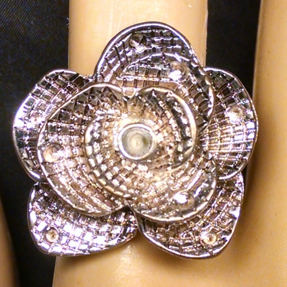 Vintage Antique Style Silver Rose Flower Sexy Ring